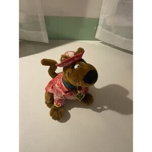 Vintage Scooby Doo Plush Fireman Costume Cartoon Network Stuffed Toy 8in 1998
